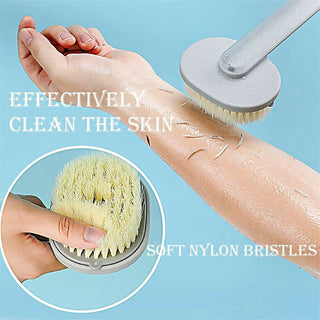 Multifunctional shower brush and massager with detachable long handle, medium-stiffness bristles, and built-in shower gel reservoir for deep cleaning and muscle relief 4 of 10