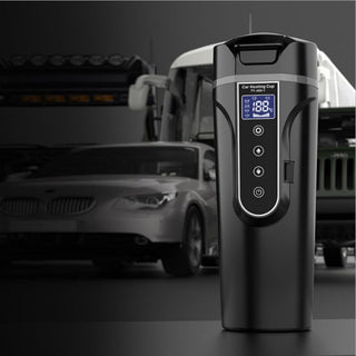 Smart Electric Car Mug with digital touch display, showing temperature control and 400ml capacity for on-the-go drink heating  1 of 11