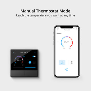 "An intelligent thermostat with a user-friendly display for precise temperature control. This thermostat allows you to program and monitor the temperature settings of your space with ease."