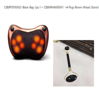 Deluxe electric infrared heating neck and body massage pillow with kneading action for car and home use 12 of 13