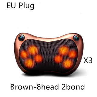 Deluxe electric infrared heating neck and body massage pillow with kneading action for car and home use 6 of 13