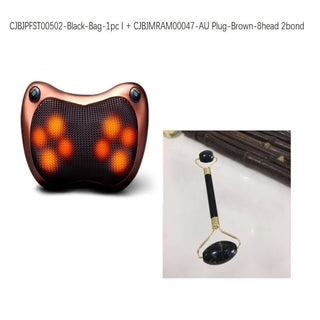 Deluxe electric infrared heating neck and body massage pillow with kneading action for car and home use 8 of 13