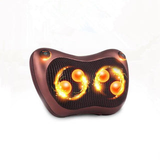 Deluxe electric infrared heating neck and body massage pillow with kneading action for car and home use 9 of 13