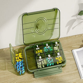 Moisture-Proof Pill Organizer - Multi-Compartment Medicine Storage Box
