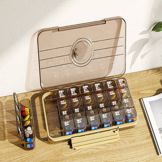 Moisture-Proof Pill Organizer - Multi-Compartment Medicine Storage Box