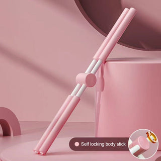 Positive Cross Body Stick for self-massage and stretching, featuring a stainless steel and foam construction with a unique cross-body design to target back, shoulders, and hips 7 of 8