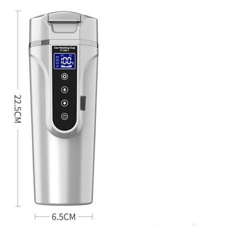 Smart Electric Car Mug with digital touch display, showing temperature control and 400ml capacity for on-the-go drink heating  10 of 11