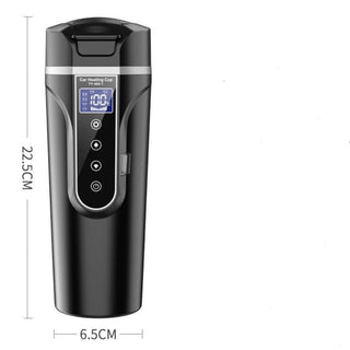 Smart Electric Car Mug with digital touch display, showing temperature control and 400ml capacity for on-the-go drink heating  7 of 11
